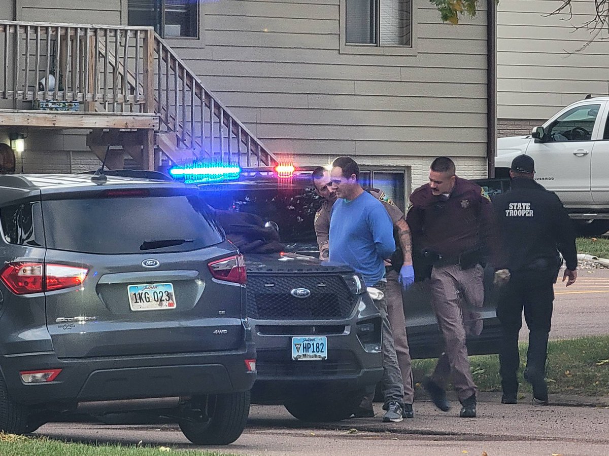 Units started a pursuit near I29 and Maple, after pursuing the suspect through the Westside of Sioux Falls, they were able to take the suspect into custody after a short foot pursuit, near W 43rd and S Cathy Ave