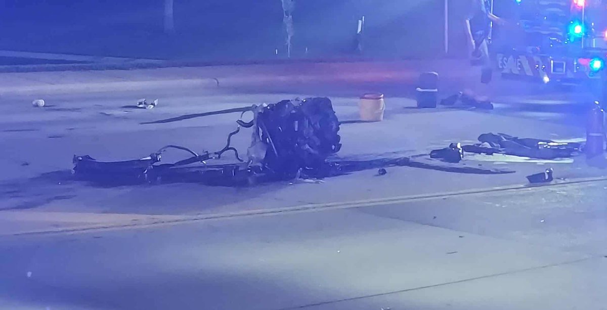 1 injury accident with extrication in the East 10th Street and Cliff Avenue area. The debris spread at least a 2 block radius