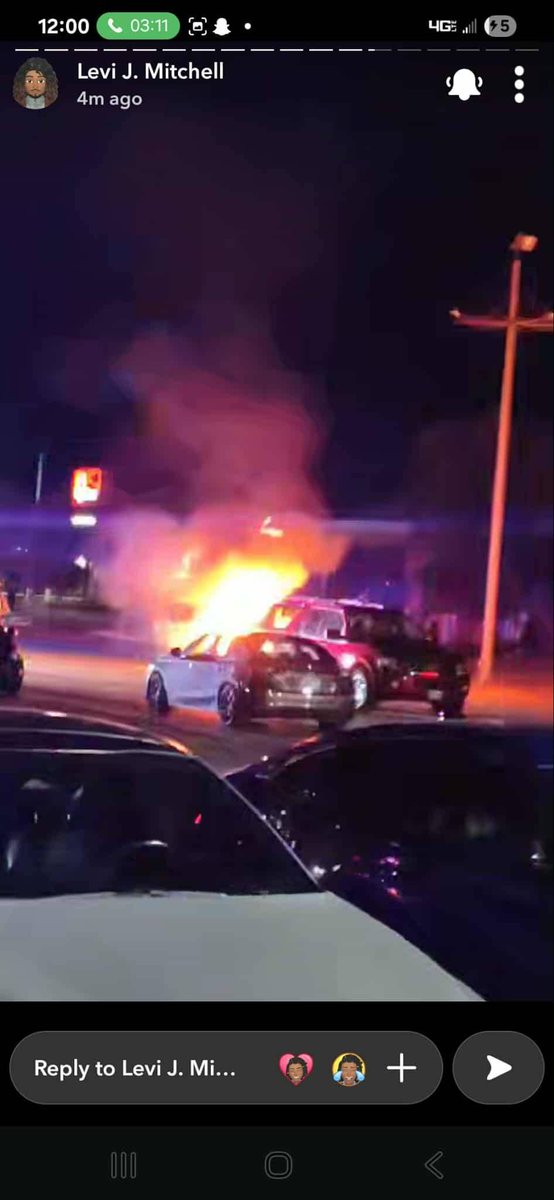 3200 block of East 10th Street for a vehicle fire in the parking lot of a business